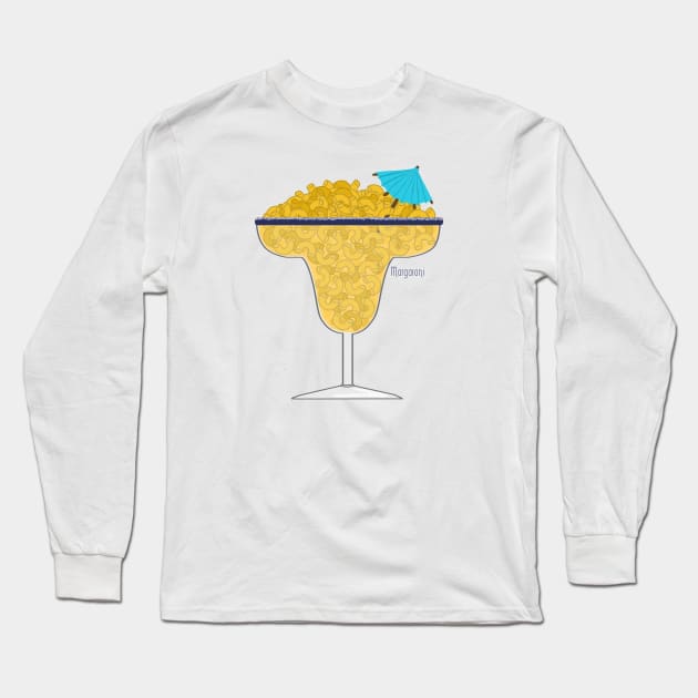 Margaroni Mac And Cheese Margarita Long Sleeve T-Shirt by Punderstandable